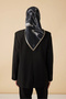 Cevlan Mulberry Silk Scarf 90*90 cm - Dark Blue 4807 - 4