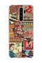 Redmi Note 8 Pro Compatible Old Poster Collage Printed Transparent Phone Case