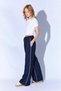Women's Navy Blue Elastic Cuffed Parachute Sweatpants - 2