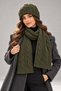 Women's Wool 2-Piece Set Winter Stylish Knitted Beanie and Scarf Set, Two-Piece Scarf and Beanie Set, Gift for Women