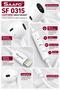 SF 0315 Lightning Wired Single Earphone with Microphone & Remote - White - 3