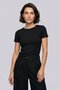Women's Ribbed Short Sleeve (Pack of 3) T-Shirt Black-White-Mink - 2