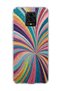 Redmi Note 9 Pro Compatible Transparent Phone Case with Silver Color Beam Printed Design