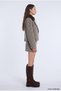Leopard Patterned Fur Collar Short Coat Mink - 4