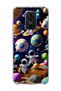 Redmi Note 9 Compatible Cute Astronaut Planet Printed Transparent Phone Case