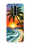 Redmi Note 8 Pro Compatible Palm Coast Oil Painting Printed Transparent Phone Case