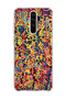 Redmi Note 8 Pro Compatible Colorful Mixed Line Printed Transparent Phone Case