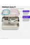 Stainless Steel School Lunch Box for Kids, Anti Mix Silicon Rubber, Leak Proof, 2 Compartments with Spoon - 3