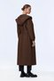 Quilted Hooded Belted Coat with Pocket Detail Brown 13997 - 2