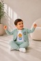 Baby Boy Little Lion Cardigan 3-Piece Set M00855 Green - 5