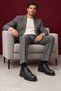 Orba Genuine Leather Lace-Up Thick Sole Men's Daily Classic Casual Shoes - 2