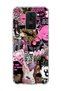 Redmi Note 9 Compatible Pink Leopard Fashion Printed Transparent Phone Case