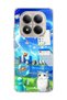 Redmi Note 15 Pro 4g / 5g Compatible Transparent Phone Case with Jellyfish and Cat Print