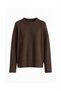 Noelle Basic Knitwear Sweater – Women's Crew Neck Long Sleeve Ribbed Soft Textured Sweater - 3
