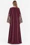 Velvet Ladies Embroidered Jalabiya Dress Abaya - Velvet Women's Embroidered Jalabiya Dress - 3