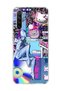 Redmi Note 8 Compatible Chrome Robot Women's Printed Transparent Phone Case