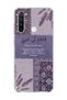 Redmi Note 8 Compatible Purple Lavender Verse Printed Transparent Phone Case