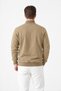 Men's Olive Stand Collar Half Zipper Abbate Model Thessaloniki Sweatshirt - 4