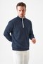 Men's Navy Blue Stand Collar Half Zipper Abbate Model Thessaloniki Sweatshirt - 3