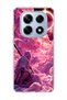 Redmi Note 14 Pro 4g Compatible Azrail Pink Cloud Printed Transparent Phone Case