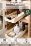 2-Piece Self-Adhesive Sliding Rail Multi-Purpose In-Cabinet Organizer Bathroom Kitchen Organizer 13X34 cm - 2