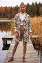 Italian Beige Hooded Camouflage Jacket with Pockets and Sequins on the Back, Oversize Woven Jacket 92 75 - 4