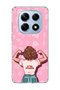Redmi Note 14 Pro 4g Compatible Strong Women's Pink Printed Transparent Phone Case