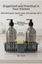 2 Pieces Stainless Plastic Kitchen Bathroom Organizer |   Liquid Soap Dishwashing Detergent |   Shampoo Shower Gel Organizer - 2