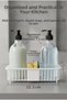 2 Pieces Stainless Plastic Kitchen Bathroom Organizer |   Liquid Soap Dishwashing Detergent |   Shampoo Shower Gel Organizer - 2