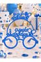 Happy Birthday Crown and Glasses Set of 2 Blue Mica – Birthday Crown Party Glasses Photo Shoot Celebration Accessory Set