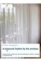Modern Living Room Tulle Curtain, Off-White Cordone Stripe and Silver Glitter, 1/3 Dense Pleat - 4