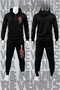Tokyo Dragons Printed Zipper Hooded Tracksuit Set