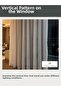 Off-White Glittered Cordone Curtain, Vertical Striped Tulle and 1/3 Dense Pleats - 4