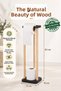 Wooden Toilet Paper Organizer - Bathroom Organizer with Refills Napkin Holder Wooden Toilet Paper Stand - 3