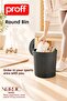 Rainbow Nordic Series Multi-Purpose Round Bucket - Toy and Item Storage Box with Organizer Lid - 5