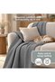 100% Cotton 180X220 cm Waffle Patterned, Pique Bed & Sofa Cover - 6