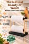 Wooden Refillable Paper Towel Holder - Decorative Napkin Holder Kitchen Countertop Paper Towel Holder - 3