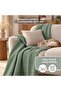 100% Cotton 150X200 cm Waffle Patterned, Pique Bed & Sofa Cover - 6