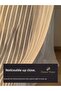 1/3 Dense Pleated Silver Glitter Detailed Off-White Vertical Striped Tulle Curtain - 6