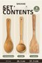 3-Piece Natural Bamboo Serving Set – Soup Ladle, Rice Spoon and Spatula, with Hanging Hole, Dowry Box - 6