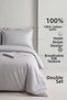 Striped Satin Double Duvet Cover Set |   100% Cotton |   200X220 cm Duvet Cover, Striped Elastic Sheet, 2 Pieces of 50X70 cm Pillowcases |   Stylish and Elegant |   Hotel Comfort - 6