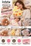 1 Liter Plush Hot Water Bag with Animal Figures, Rubber Thermofor with Soft Cover - 2