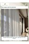 Off-White Tulle with Corded Stripes, Silver Glitter 1/3 Dense Pleated Curtain - 5