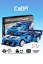 Blue Race Car with 325 Blocks 2.4Ghz Remote Control - Bluetooth Controlled Via Mobile App Bpa-Free Quality Abs Plastic Technical Building Blocks Toy Set