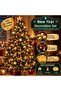 3-Piece Christmas Tree Ornament Set 12-Piece Gold Pine Tree Balls 12-Piece Pine Tree Bells 10-Meter Fairy Led Light