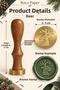 Christmas Themed Wooden Brass Candle Seal - 2.5 cm Diameter, New Year Deer Printed Gift Package, Envelope Seal - 2