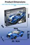 Blue Knight Race Car with 325 Blocks 2.4Ghz Remote Control - Bluetooth Controlled Via Mobile App Bpa-Free Quality Abs Plastic Technical Building Blocks Toy Set - 5
