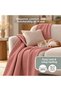 100% Cotton 240X260 cm Premium Waffle Pattern Pique Blanket & Bedspread - 6