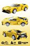 Evo Yellow Race Car with 289 Pieces Blocks 2.4Ghz Remote Control - Bluetooth Controlled Via Mobile App Bpa-Free Quality Abs Plastic Technical Building Blocks Toy Set - 2