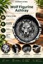3D Embossed Ash Tray with Wolf Figure